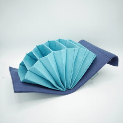 Circular knitting needle bag "Taubenblau & Türkis"
