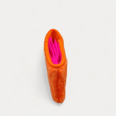 Nadeltasche2Go "flauschiges Orange mit shocking Pink"
