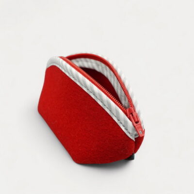 Accessory bag "Tomate mit dezent grauen Querstreifen"