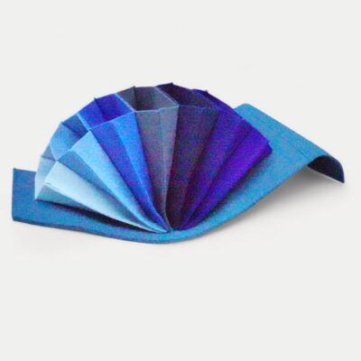 Rundstricknadel-Tasche "petrolblaue Welle"