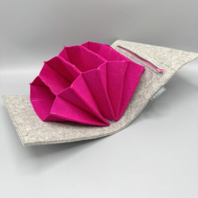 Rope system bag for normal tips "pebble & american pink"