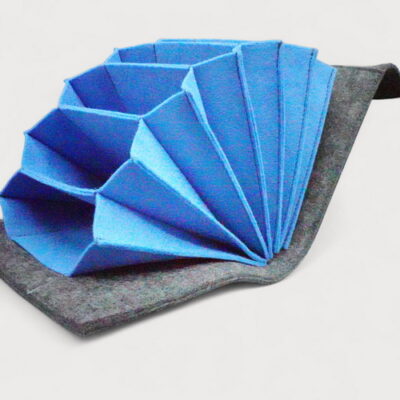 Rundstricknadel-Tasche "Granit & Himmelblau"