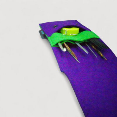 Knitting needle case "Purple & Greenbox"