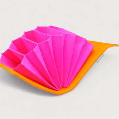 Circular knitting needle bag "Orange with American Pink" (Kopie)