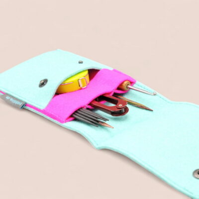 Stricknadel-Etui "Mint & shocking Pink"