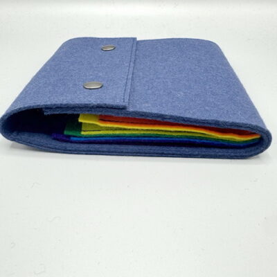 Needle bag2Go "Corn blue with rainbow"