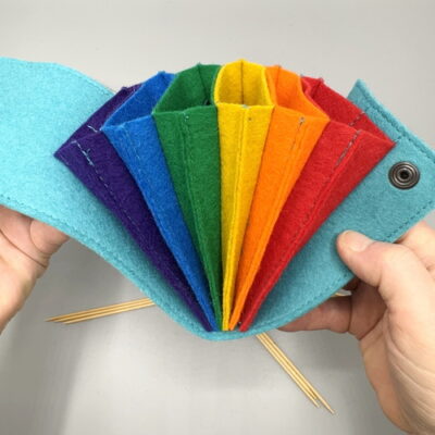 Teeny Tiny Needlebag "turquoise rainbow"