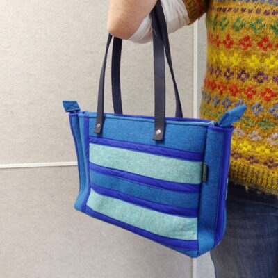 Shopperle (Tote Bag):  Unikat BLAU mit BLau