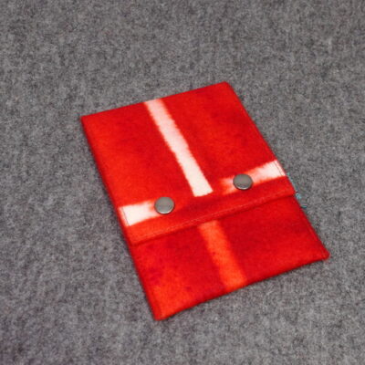 UNIKAT Hand-Dyed Knitting Needle Case RED01 (slightly wider than standard cases)