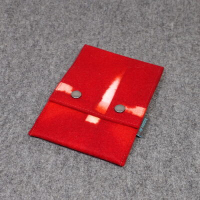 UNIKAT Hand-Dyed Knitting Needle Case RED02 (slightly wider than standard cases)