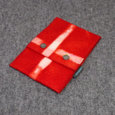 UNIKAT Hand-Dyed Knitting Needle Case RED03 (slightly wider than standard cases)