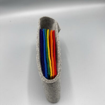 Nadeltasche für 15 cm Nadelspiele “Regenbogen im Kiesel"