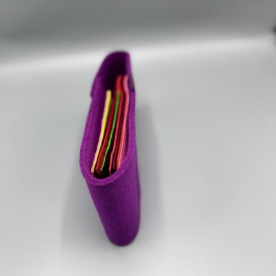 Nadeltasche für 15 & 20 cm Nadelspiele “MAGENTABUNT- Unikat"