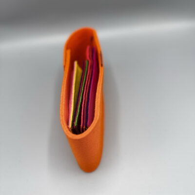 Nadeltasche für 15 & 20 cm Nadelspiele “ORANGEBUNT - Unikat"