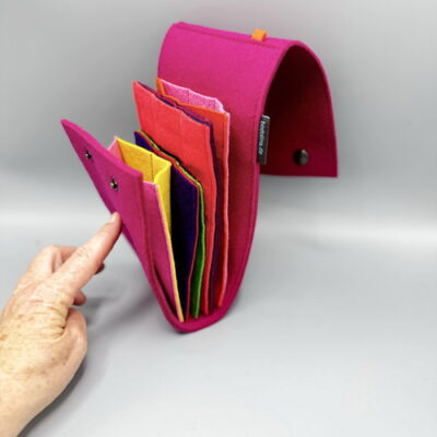 Nadeltasche für 15 & 20 cm Nadelspiele “PINKBUNT - Unikat"