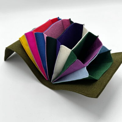 Rundstricknadel-Tasche "bunte Olive"