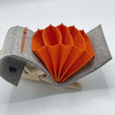 Seilsystemtasche für kurze Spitzen "Kiesel & Orange"